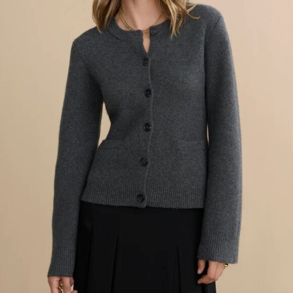 Jenni Kayne Cooper Cardigan - NWT XS - Dark Gray - Wool/Cashmere - Picture 1 of 7